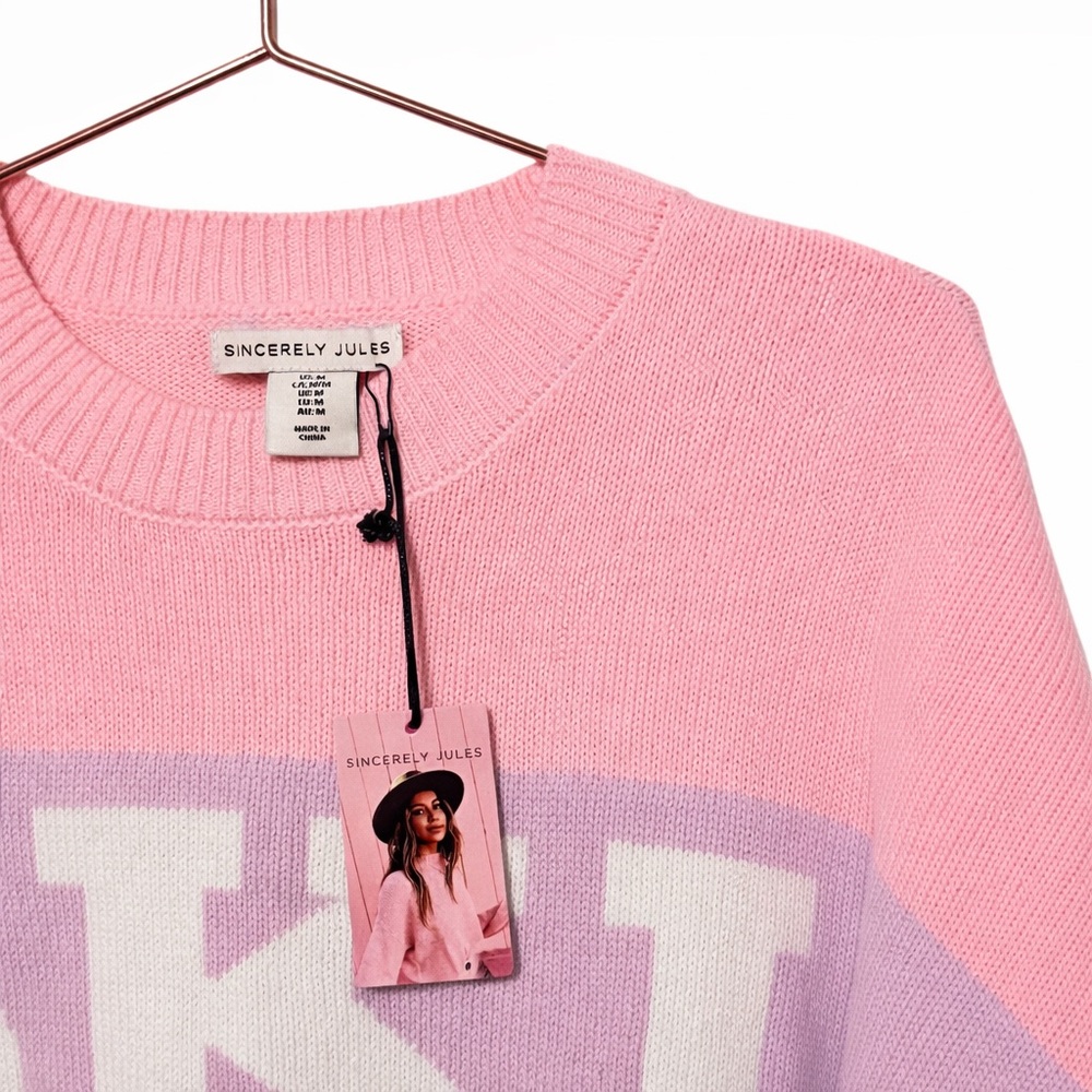 Sincerely Jules “SKI” Oversized Sweater ❄️💗 NWT - Picture 2 of 4
